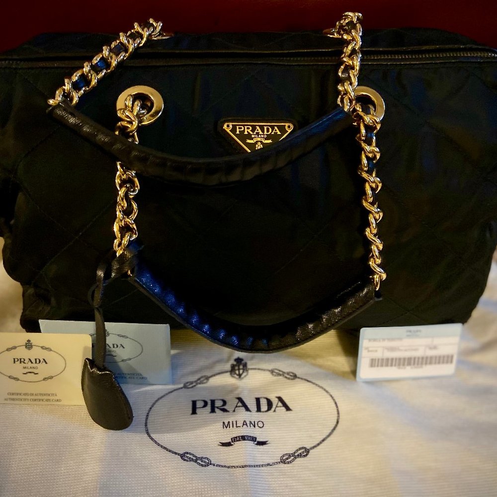 BRAND NEW Prada Quilted Bag w/ Accessories